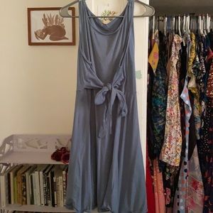 ModCloth blue stretchy tie dress